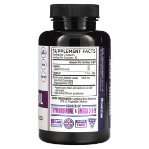Zhou Nutrition Black Seed Oil 60 Veggie Capsules 859805006010
