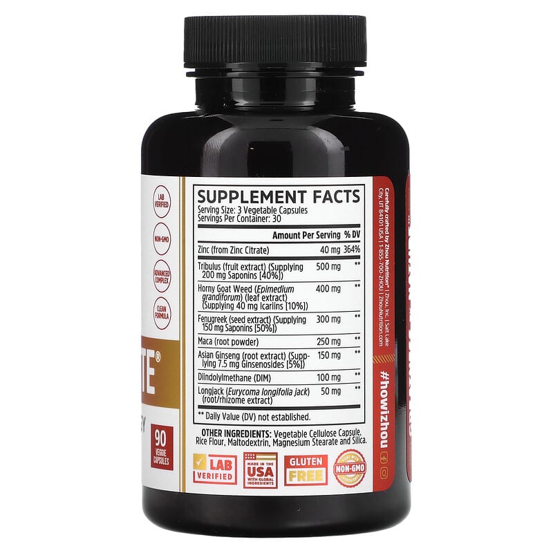 Zhou Nutrition Boost Elite 90 Veggie Capsules 8 Thành phần vi chất Zhou Nutrition Boost Elite 90 viên 859805006027