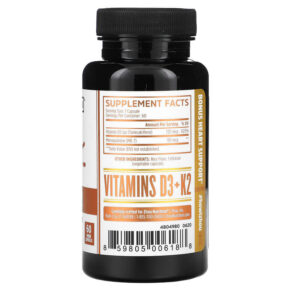 Zhou Nutrition D3 + K2 60 Veggie Capsules 859805006188