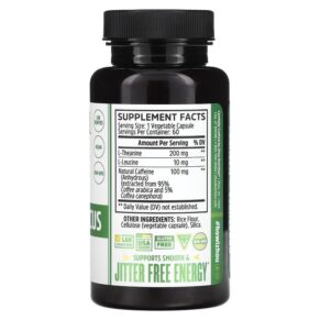 Zhou Nutrition Energy + Focus 60 Veggie Capsules 859805006102