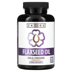 Zhou Nutrition Flaxseed Oil Cold-Pressed 100 viên 859805006119
