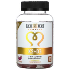 Zhou Nutrition K2 + D3 Strawberry 60 viên 669191370172