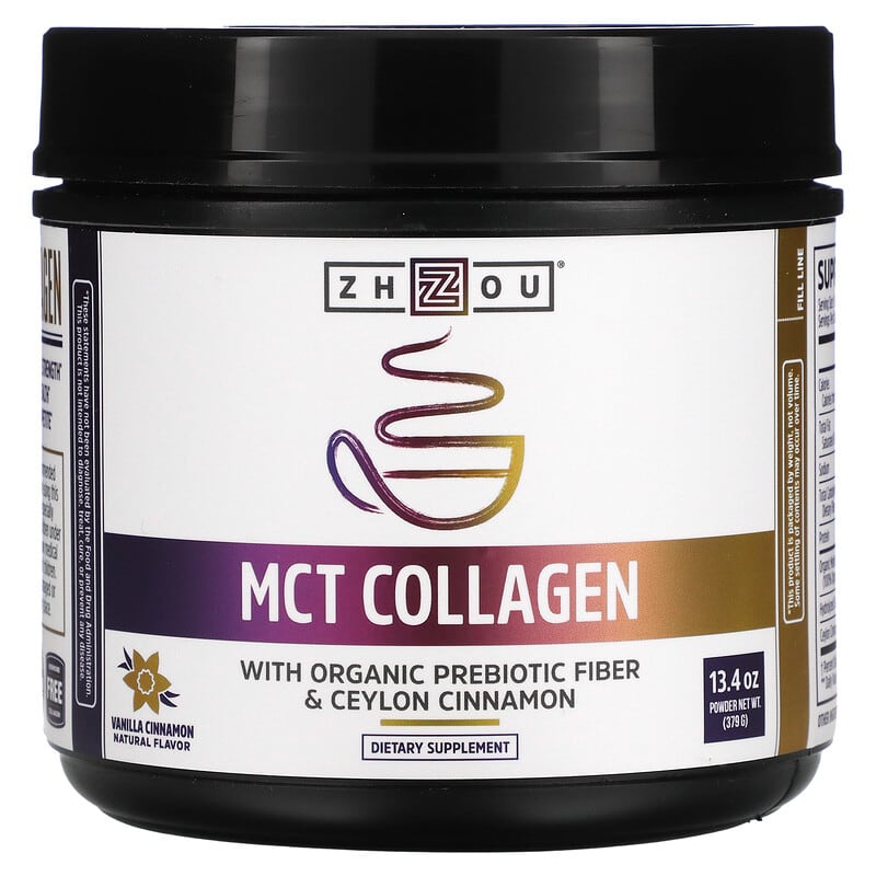 Zhou Nutrition MCT Collagen Vanilla Cinnamon 13.4 oz (379 g) 1 Zhou Nutrition MCT Collagen Vanilla Cinnamon 13.4 oz (379 g) 669191494779