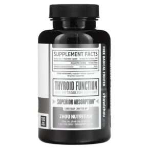Zhou Nutrition Selenium 200 mcg 100 Veggie Capsules 859805006317