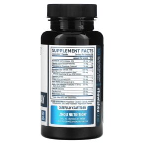 Zhou Nutrition Water Away with Dandelion & Potassium 60 Veggie Capsules 859805006379