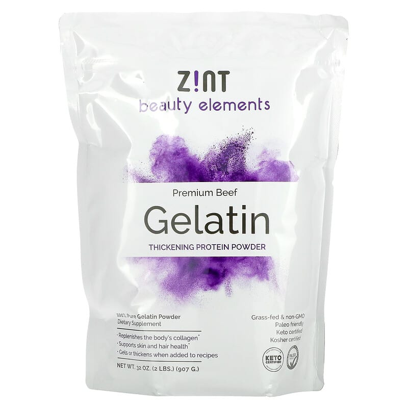 Zint Thickening Protein Powder Gelatin Premium Beef 32 oz (907 g) 1 Zint Thickening Protein Powder Gelatin Premium Beef 32 oz (907 g) 817516022026