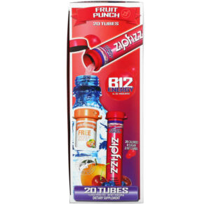 Zipfizz Healthy Sports Energy Mix with Vitamin B12 Fruit Punch 20 Tubes 0.39 oz (11 g) Each 893811000372