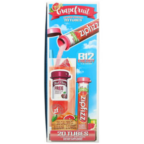 Zipfizz Healthy Sports Energy Mix with Vitamin B12 Pink Grapefruit 20 Tubes 0.39 oz (11 g) Each 893811000099